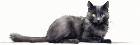 Domestic kitten pets cat mammal eye white animals cute furry feline portrait sittingの素材