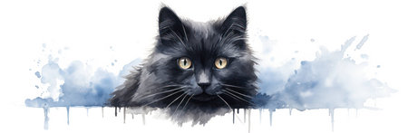 Pet background isolated illustration cat domestic animal cute background portrait kittenの素材