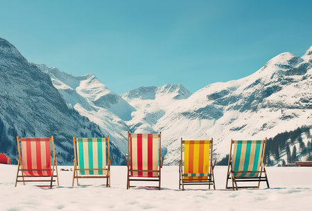 Woman man alps ski vacation snow nature winter resort holiday sky mountain alpineの素材