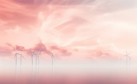 Power wind generation turbine technology environment renewable sky windmill energyの素材