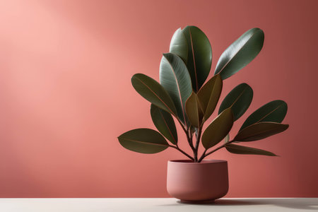 Flower pot gardening leaves interior plant green home interior background houseplant growth background decor natureの素材