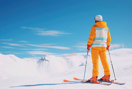 Alpine white women sky vacation women active mountains sports travel female ski winter snowの素材