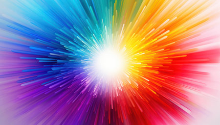 Design backdrop light rainbow pattern abstract colorful background wallpaper background burst explosionの素材