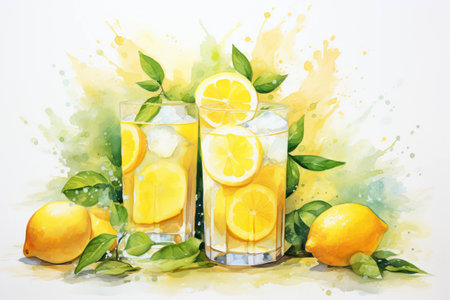 Juice background healthy fruit beverage drink lemonade slice refreshment citrus fresh cocktail lemonの素材
