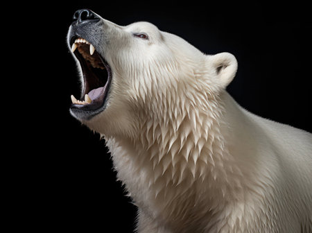 Head fur carnivore nature animal white wildlife background predator mammal wild bearの素材