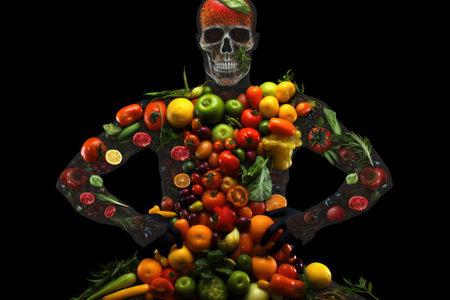 Dieting nutritional fruit organic background vegetarian food healthyの素材