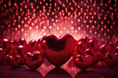 Valentine holiday love red background romanticの素材