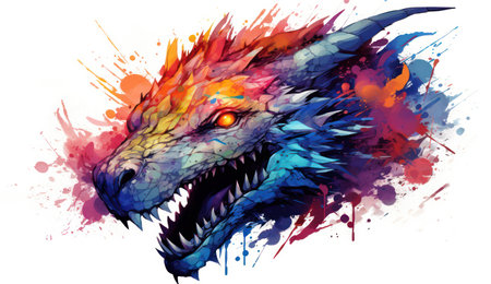 Creative wild background illustration danger art head design abstract icon symbol power animalの素材