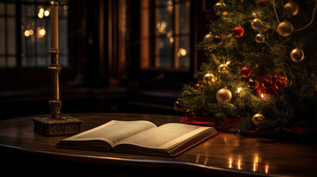 Background christmas background year winter xmas decorated new holiday tree decemberの素材