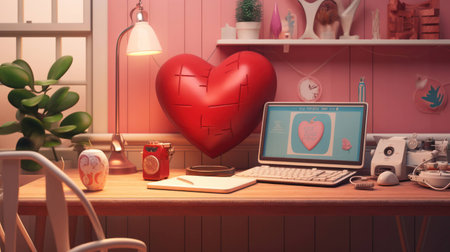 Wedding romance internet keyboard background computer loveの素材