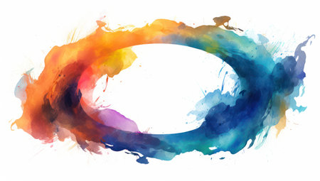 Bright colorful background splash abstract watercolor background drawing texture art paintingの素材