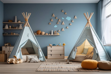Background interior wall children interior furniture design decor modern home room house playの素材