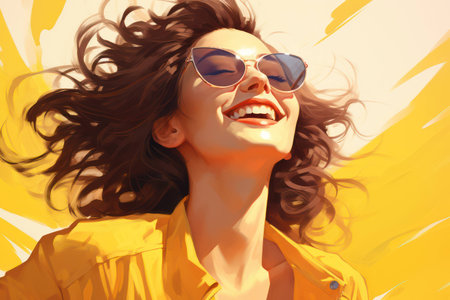 Woman pretty female beauty young background hair model person woman fashionable portraitの素材