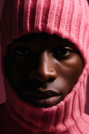 Model man person face dark young man adult black background background portraitの素材