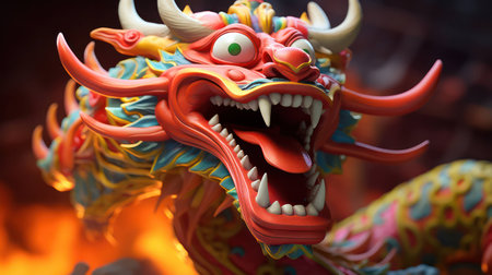 China culture religion decorative dragon asia colorful asian tradition art chinese backgroundの素材