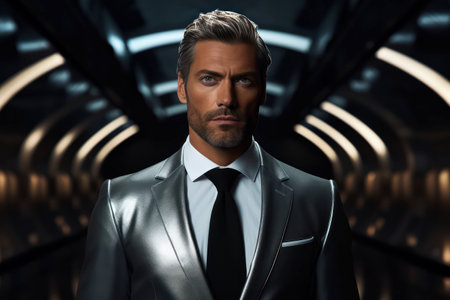 Model male fashionable men adult background caucasian suit guy men style person businessman young handsomeの素材