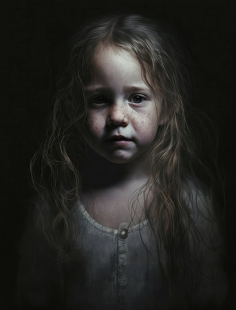 Child woman depressed young portrait sadness girl kid face girl upset female childhood alone sadの素材