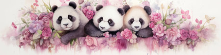 Wild asia animal background cute white black nature wildlife china panda bearの素材
