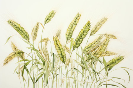 Agricultural background summer farming harvest wheat cereal rural grain crop fieldの素材