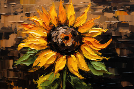 Beauty sunflower green field plant blossom bright summer colorful background background yellow flowers natureの素材