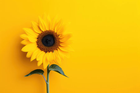 Nature beauty bright flower yellow sunflower green plant background sun summer floralの素材