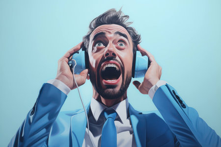 Man adult portrait expression mouth male young background business man face person businessman guyの素材