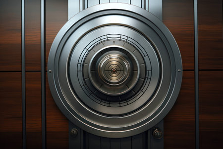 Secure metallic finance safe banking safety background steel business storage door background protect lockの素材