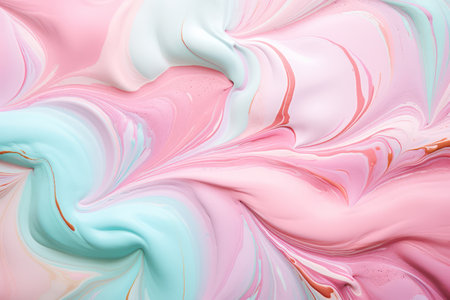 Abstract Textured Background: A Creative Marble Wave in Pink and Pastel Colours - Artistic Fluid Splash.の素材