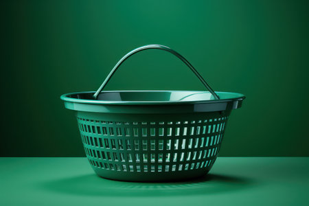 Colorful Empty Shopping Baskets on White Background: Vibrant, Consumerism, and Retail Therapy Embraceの素材