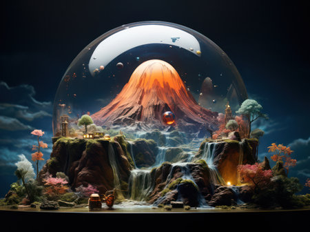 Otherworldly Journey: A Galactic Fantasy Planet in the Space of Imaginationの素材