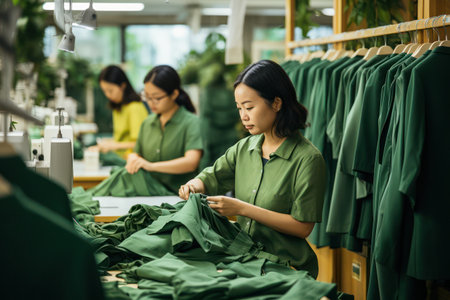 Creative Asian Fashion Team in Modern Workplace, Embodied by a Young Beautiful Ladyの素材