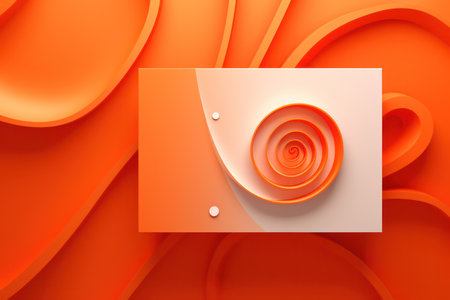 Abstract Design: Vibrant Shape Graphic with Creative Waves on Modern Backgroundの素材