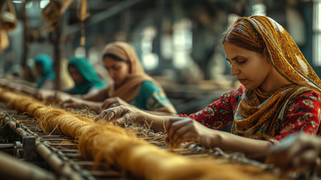 Vibrant Ethnic Celebration: Colorful Bhil Women at Bhagoria Festivalの素材