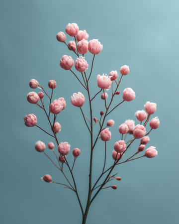 Colorful Blossoms: A Vibrant Botanical Symphony of Natures Beauty and Fragility, Amidst a Serene Forest Backgroundの素材