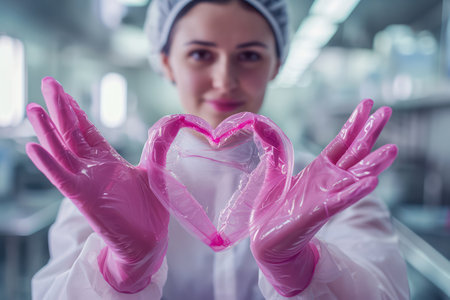 Professional Female Doctor wearing a Protective Mask, Providing Medical Care in a Hospitalの素材