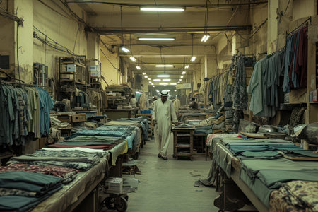 Colorful Textile Market: Traditional Fashion in an Indian Cityの素材