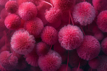 Beautiful Floating Pink Flowers Illuminated by Dramatic Light on Dark Surface Nature Backgroundの素材