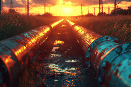 Industrial Pipeline: The Blue Steel Network of Energy Flowの素材