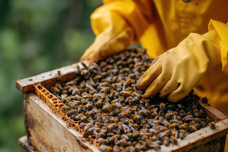 Harvesting Healthy Coffee Beans on an Organic Farm: Natures Raw Bounty on a Brown Backgroundの素材