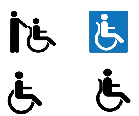 disabled icon sign vector のイラスト素材