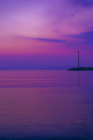 harbor at night. Long exposure shot の写真素材