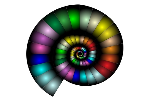 A nautilus in ethereal colorsのイラスト素材