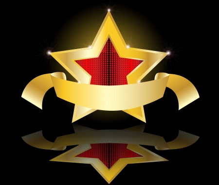 gold star label vector illustrationのイラスト素材