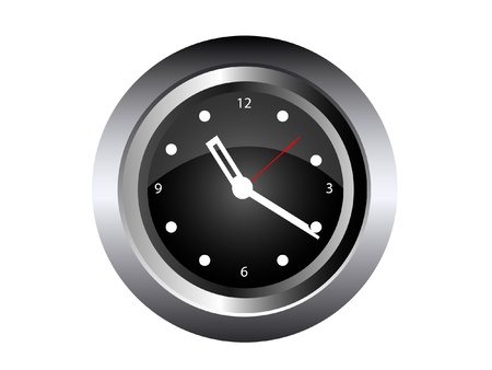 Wall Clock isolated on white Vector Illustrationのイラスト素材