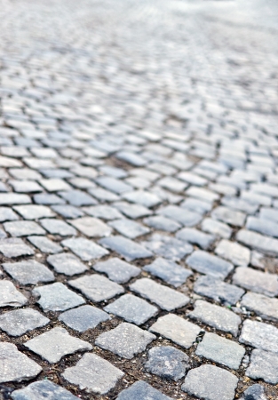 cobble road Stone sidewalk as backgroundの写真素材