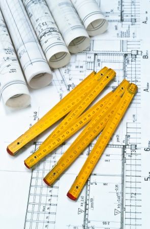 architectural technical project drawing real estate conceptの写真素材