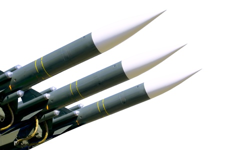 Rocket Launcher Missile isolated on white の写真素材