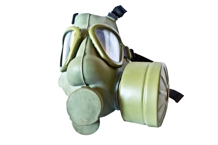 gas mask isolated on whiteの写真素材