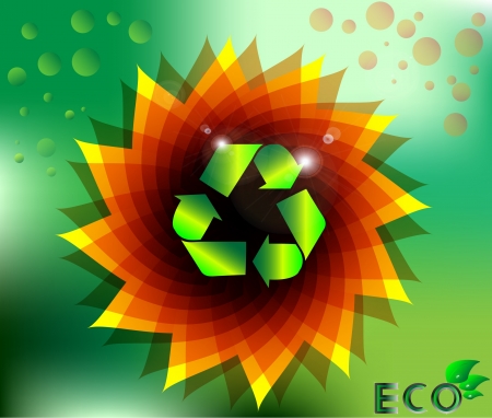 Floral Abstract Eco Ecological Recycle Flower のイラスト素材