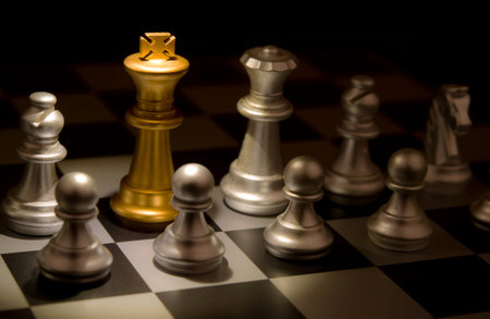 Stand out of a crowd individuality concept Odd Chess Piece